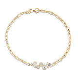 Елегантна гривна от сребро с 18К златно покритие и циркон 5А камъни, идеална за всеки повод.