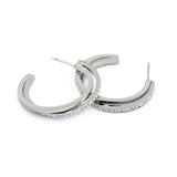 Ασημί κρίκοι με κρυσταλλάκια Silver Bliss