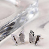 Ασημένια σκουλαρίκια πεταλούδες