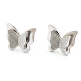 Ασημένια σκουλαρίκια πεταλούδες