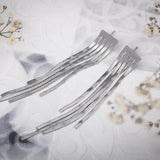 Сребристи обеци пискюл