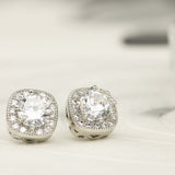 Ασημί σκουλαρίκια Crystal