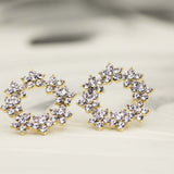 Χρυσά σκουλαρίκια με ζιργκόν