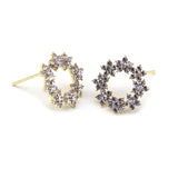 Χρυσά σκουλαρίκια με ζιργκόν