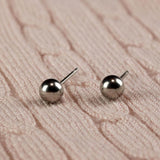 Ασημί σκουλαρίκια με χάντρα