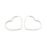 Ασημί σκουλαρίκια καρδιά