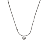 Сребристо Колие Amore с Кристал