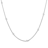 Ασημένιο γυναικείο κολιέ με μπίλιες