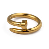 Ασημένιο δαχτυλίδι "Καρφί" με πέτρες ζιργκόν