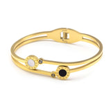 Златиста гривна с ефектен дизайн