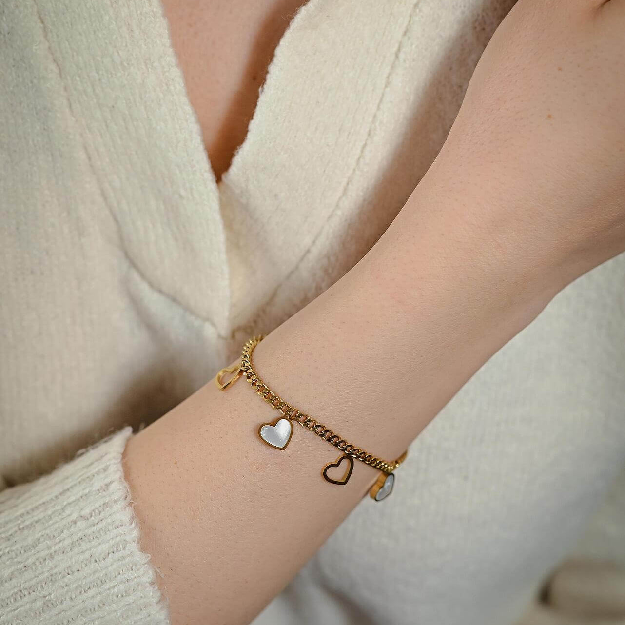 Βραχιόλι Bella με φίλντισι 2 χρωμάτων