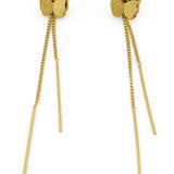 Χρυσά μακριά σκουλαρίκια πεταλούδες