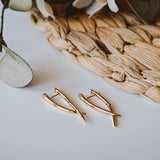 Σκουλαρίκια Adore με επιχρύσωση 16 καρατίων