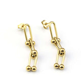 Χρυσά σκουλαρίκια με μοναδικό σχέδιο