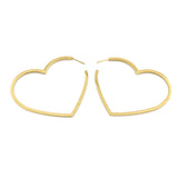 Златисти обеци сърце