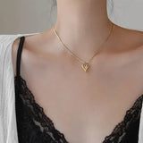 Златисто Колие Сърце с нежни топчета с 18к Златно Покритие